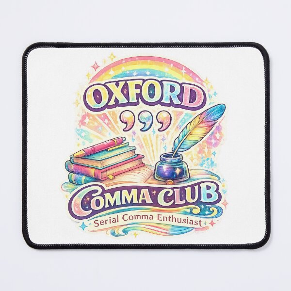 Item preview, Oxford Comma Club – Serial Comma Enthusiast Grammar Nerd Design designed and sold by SnarkleCo.