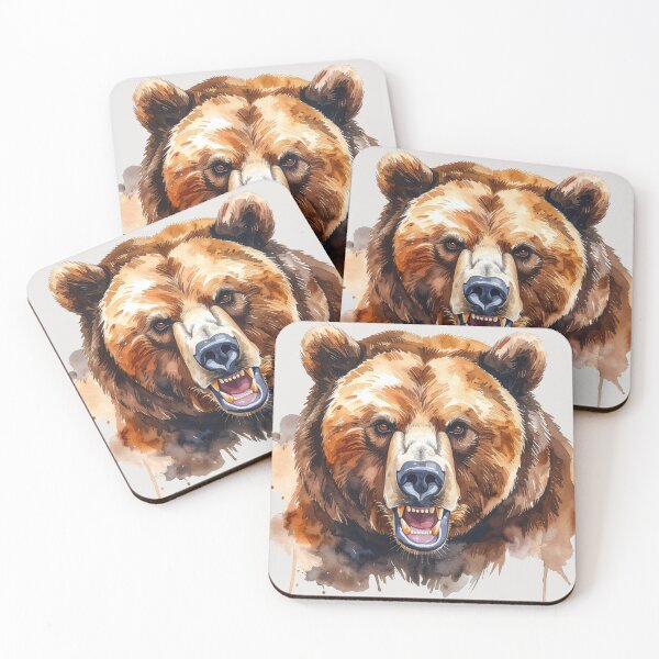 Item preview, King of the forests, fierce grizzly designed and sold by LiskoDesign.