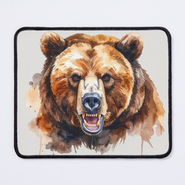 Item preview, King of the forests, fierce grizzly designed and sold by LiskoDesign.