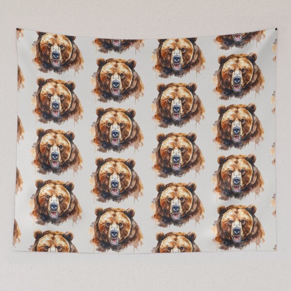 Item preview, King of the forests, fierce grizzly designed and sold by LiskoDesign.