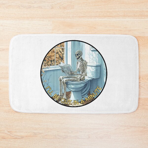 Item preview, Funny Skeleton Toilet Humour designed and sold by Shoot-The-Moon.