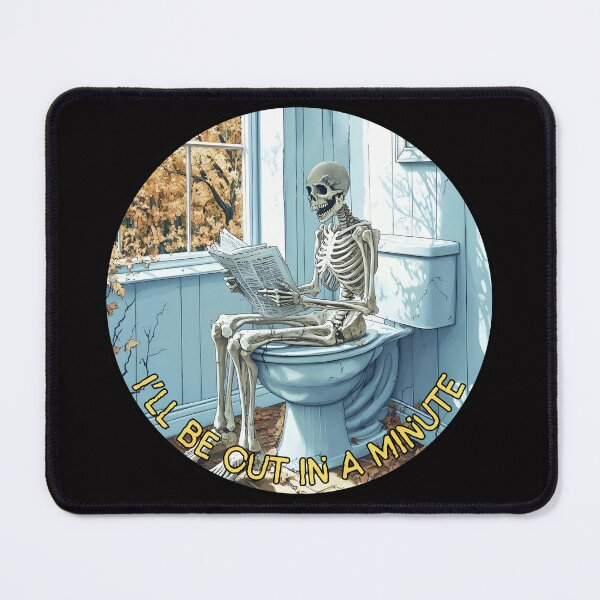 Item preview, Funny Skeleton Toilet Humour designed and sold by Shoot-The-Moon.