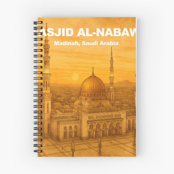 Item preview, Masjid Al-Nabawi Madinah Saudi Arabia Islamic Wall Art Print, Prophet Mosque Poster designed and sold by GoldenVerseArt.