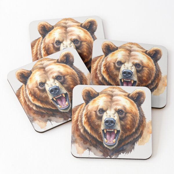 Item preview, King of the forests, watchful grizzly designed and sold by LiskoDesign.