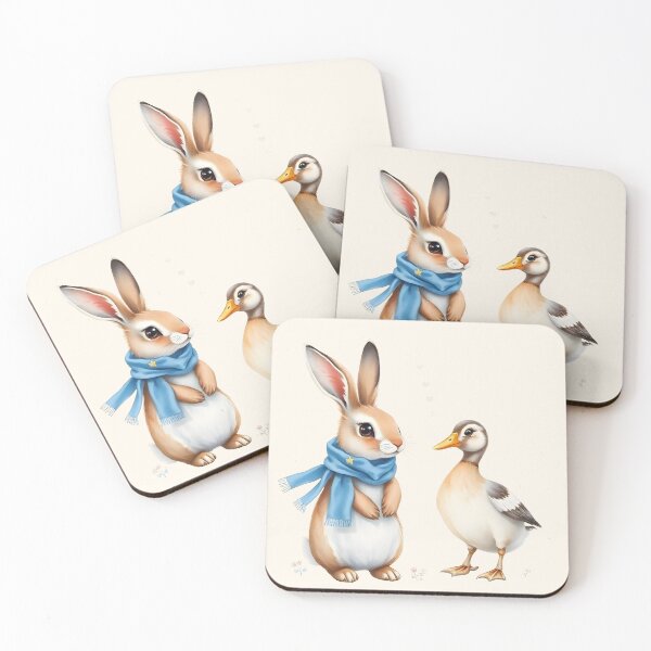 Item preview, Animal Friends - The Duck and the Bunny designed and sold by CONTRAPINK.