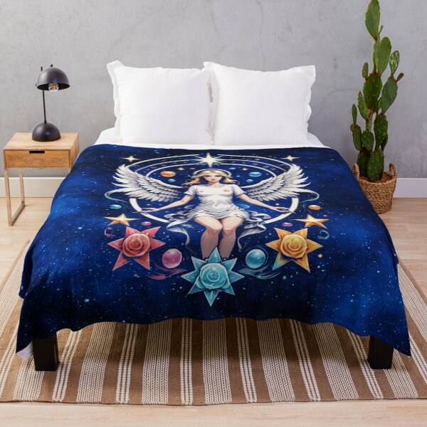 Item preview, Starborn Angel of the Cosmos – Sacred Geometry Celestial Guardian designed and sold by MysticOzzy.