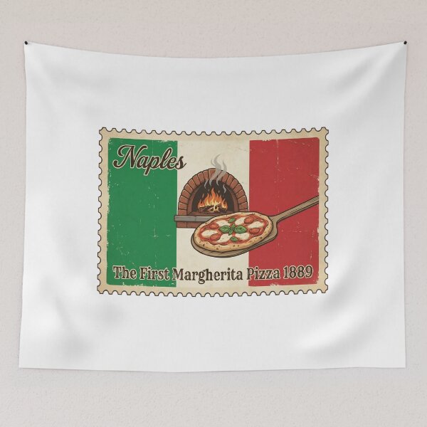 Item preview, Vintage Stamp Naples - The First Margherita Pizza 1889 designed and sold by ItaloVibes.