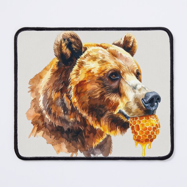 Item preview, Wild and free, grizzly bear with honeycomb designed and sold by LiskoDesign.