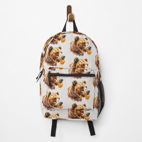 Item preview, Wild and free, grizzly bear with honeycomb designed and sold by LiskoDesign.