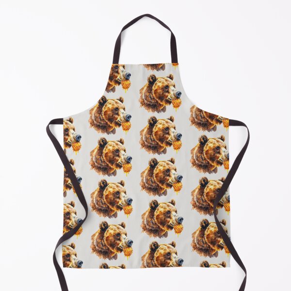 Item preview, Wild and free, grizzly bear with honeycomb designed and sold by LiskoDesign.