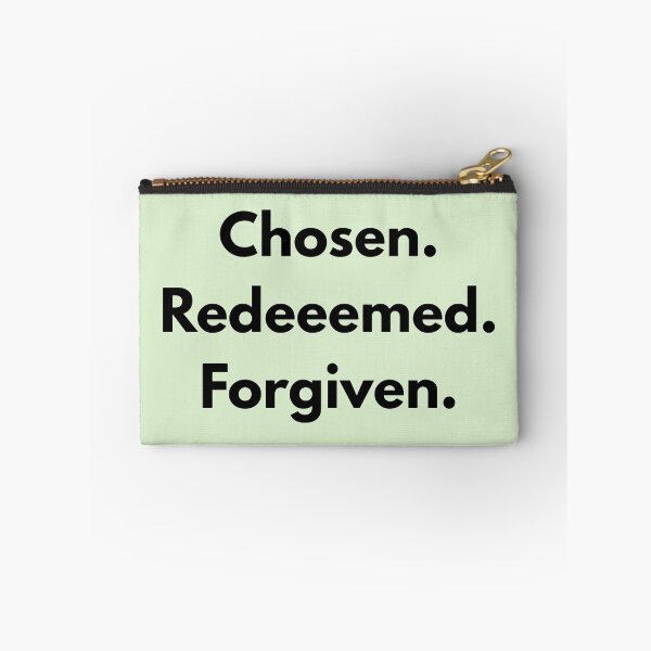 Item preview, Chosen Redeemed Forgiven – Christian Faith Inspirational Quote designed and sold by Artsy Corner.