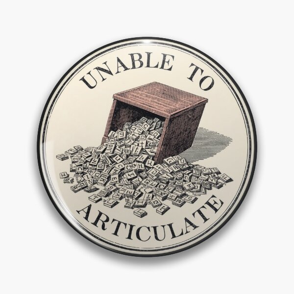Item preview, Unable To Articulate Letter Blocks | Introvert Brain Fog designed and sold by VENOHA.