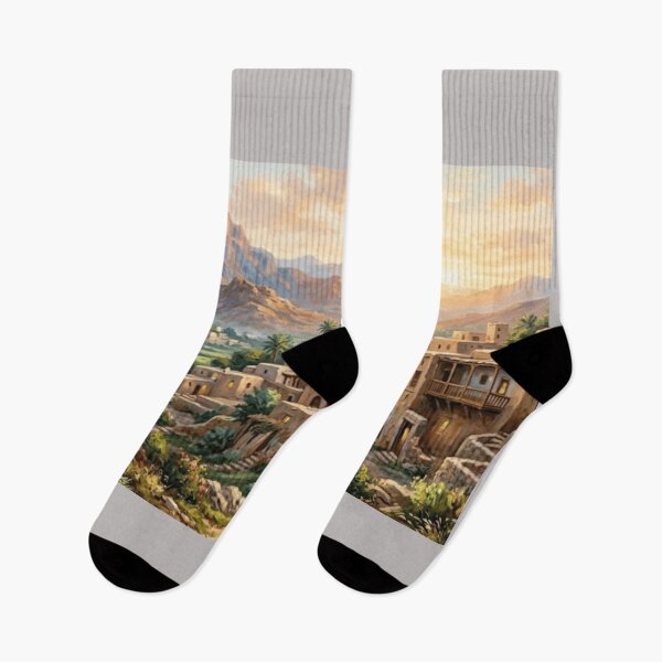 Item preview, Timeless Heritage: Serene Mountain Village Landscape Oil Painting designed and sold by SolenyaStudio.
