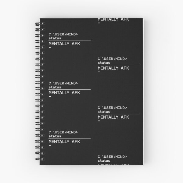 Item preview, Mentally AFK – Retro Terminal Humor for Digital Burnout Minds designed and sold by Mad Factory Designs.