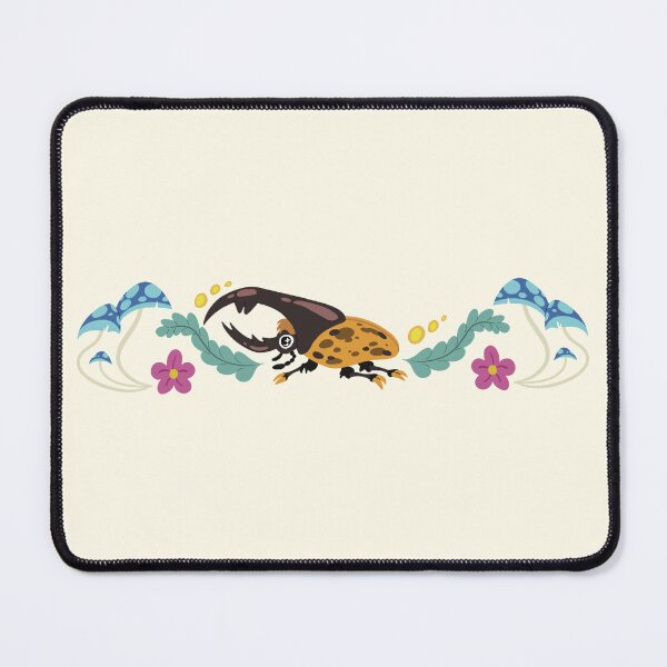 Item preview, Hercules Beetle with plants and mushrooms designed and sold by ChaosInAB0x.