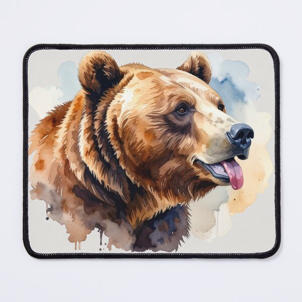 Item preview, Wild and free, grizzly sticks out his tongue designed and sold by LiskoDesign.