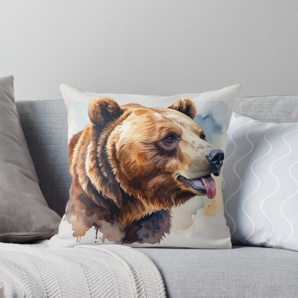 Item preview, Wild and free, grizzly sticks out his tongue designed and sold by LiskoDesign.