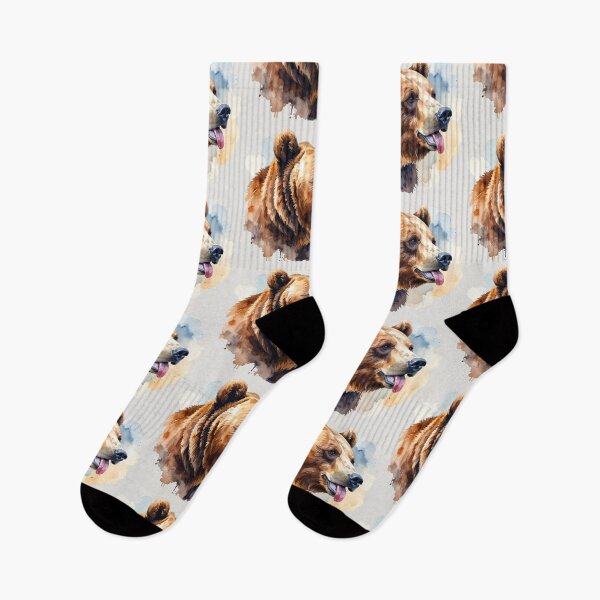 Item preview, Wild and free, grizzly sticks out his tongue designed and sold by LiskoDesign.