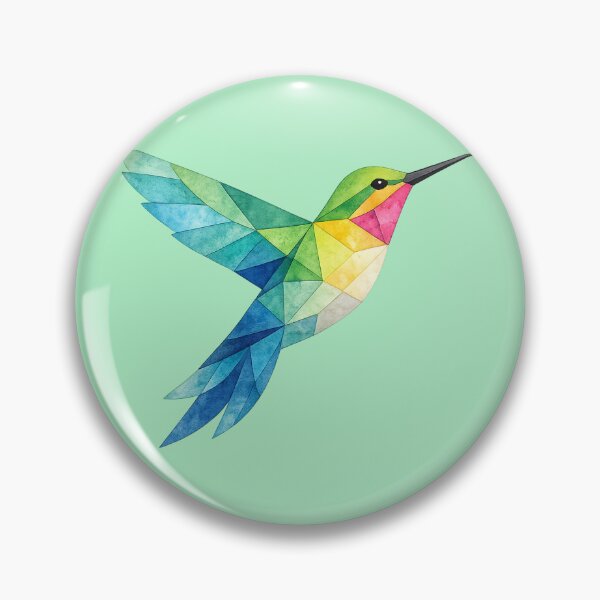 Item preview, Jewel Tone Hummingbird Painting designed and sold by Midnight Garden.
