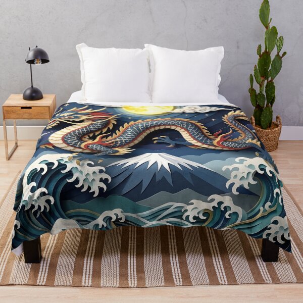 Item preview, Japanese Dragon Paper Cut Style Art – Zen Style designed and sold by Paper Zen Studio.