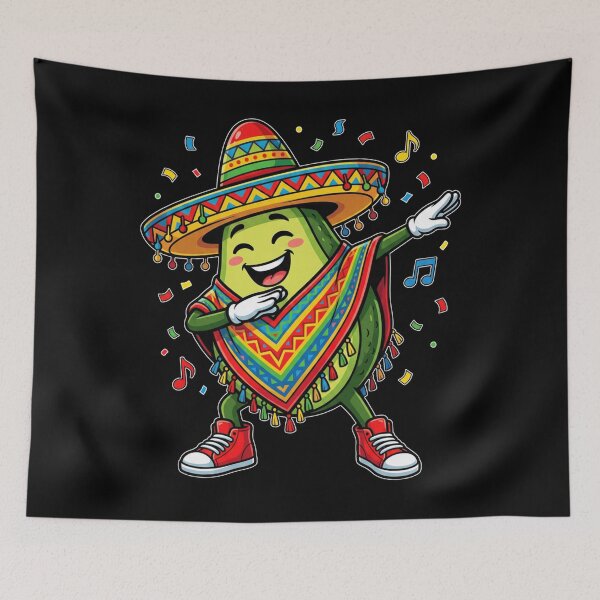 Item preview, Dancing Avocado Fiesta Mexican Party Boys Men Cinco De Mayo designed and sold by avashideout.