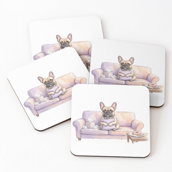 Item preview, Anxiety Club French Bulldog Watercolor - Anxious Dog Art Mental Health designed and sold by CulturalCurios.
