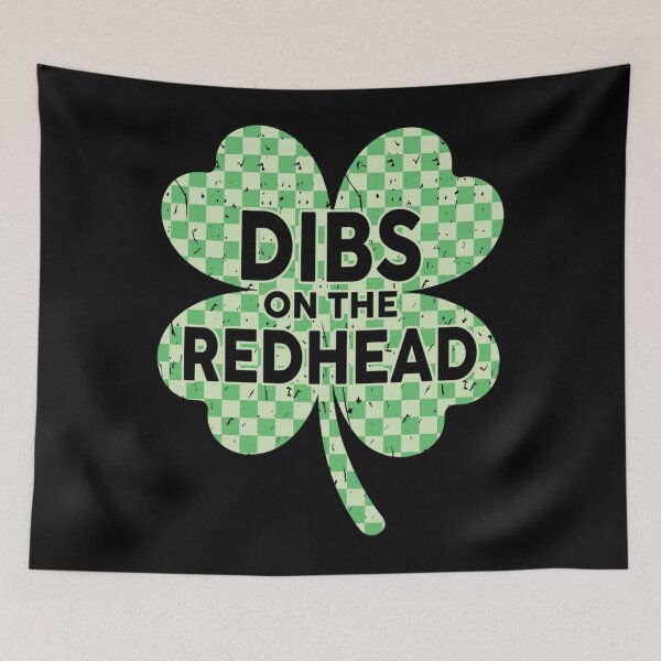 Item preview, Dibs on The Redhead Checkered Shamrock St Patricks Day designed and sold by avashideout.