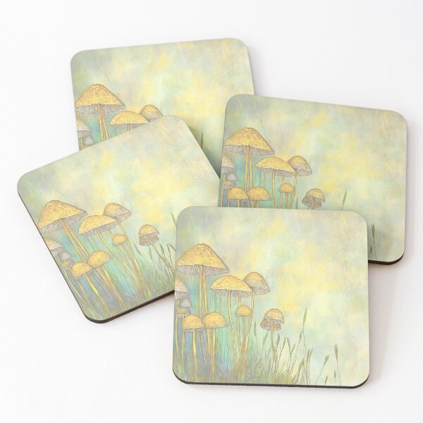 Item preview, Sunlit Mushrooms In A Pastel Meadow designed and sold by James DeFazio.