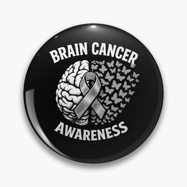 Item preview, Brain Cancer Awareness Butterfly Brain Tumor Gray Ribbon Support designed and sold by clothesy7.
