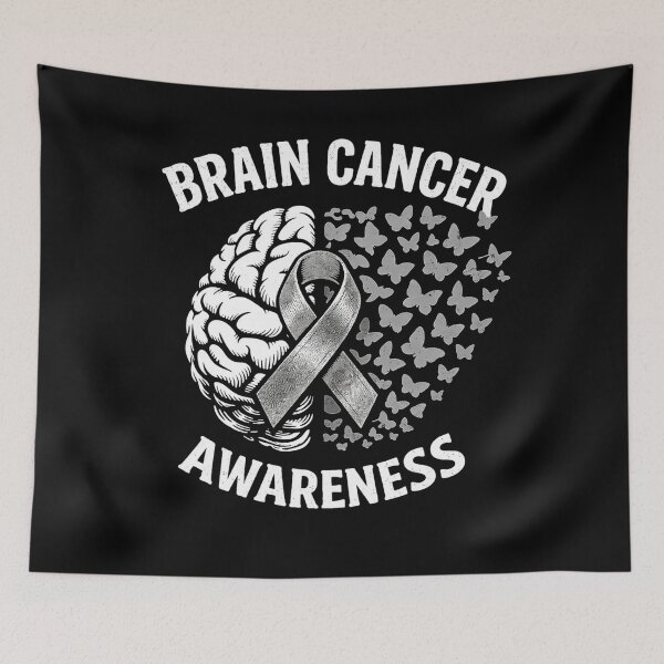 Item preview, Brain Cancer Awareness Butterfly Brain Tumor Gray Ribbon Support designed and sold by clothesy7.
