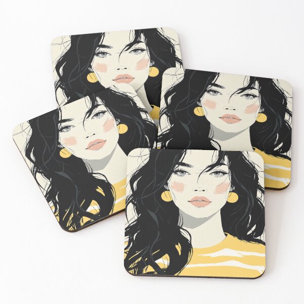 Item preview, Soft Strokes and Black Tresses designed and sold by Retro Type.