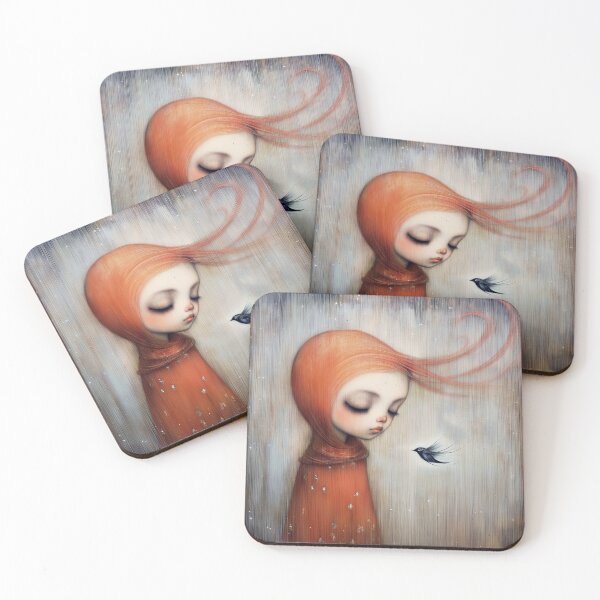 Item preview, Melancholy girl Whimsical design. designed and sold by Shoot-The-Moon.