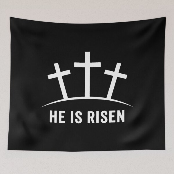 Item preview, Easter He is Risen Christian Cross designed and sold by OlakunleOloroz.