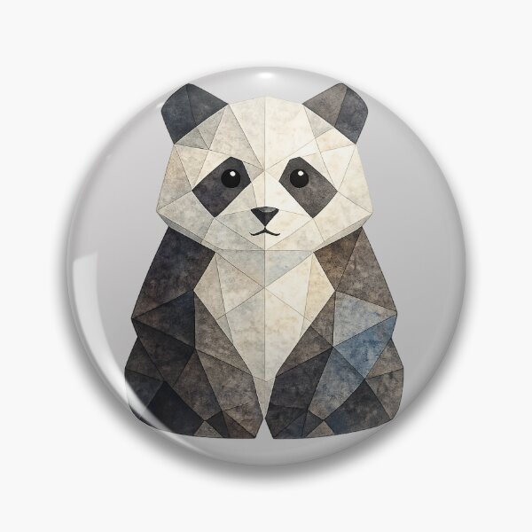 Item preview, Cute Panda Geometric Painting designed and sold by Midnight Garden.