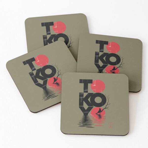 Item preview, tokyo sunset reflection - minimalist Japanese art designed and sold by ILOMON-ARTIVE.