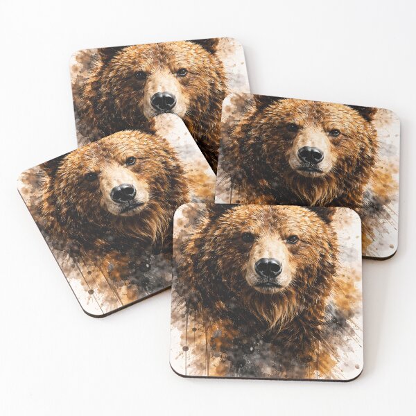 Item preview, Abstract Grizzly Bear Art Majestic Animal Portrait designed and sold by giachem99.