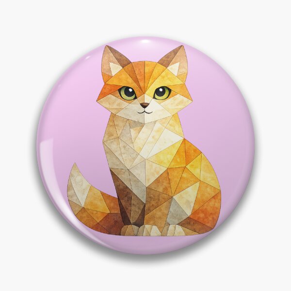 Item preview, Geometric Watercolor Cat designed and sold by Midnight Garden.