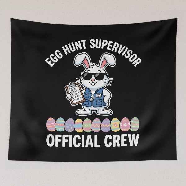 Item preview, Egg Hunt Supervisor Easter Funny Bunny designed and sold by OlakunleOloroz.