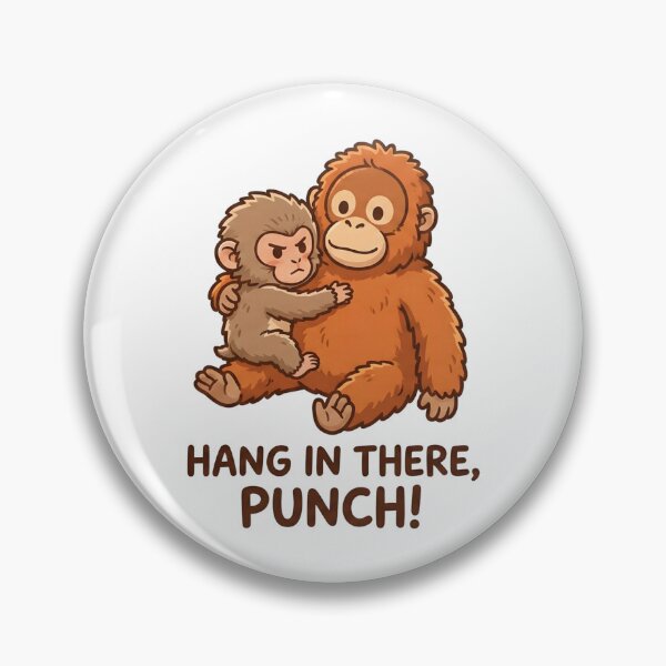 Item preview, Hang in There Punch Cute Orangutan and Monkey designed and sold by avashideout.