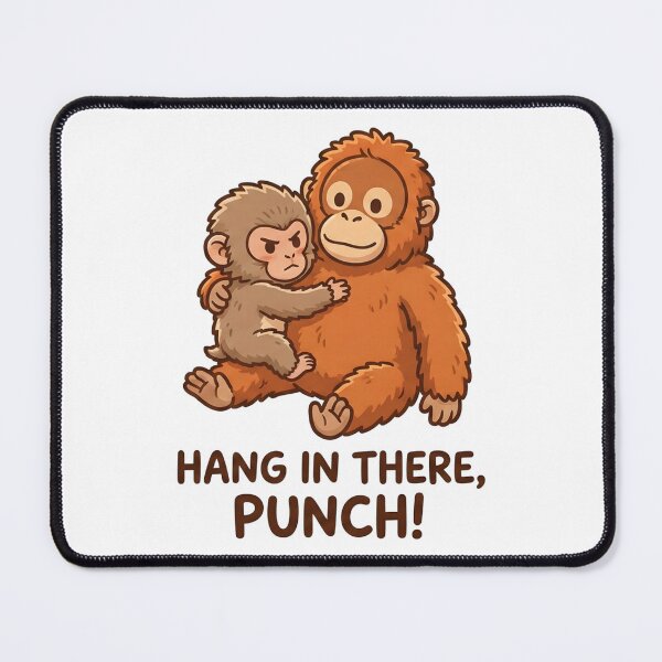 Item preview, Hang in There Punch Cute Orangutan and Monkey designed and sold by avashideout.