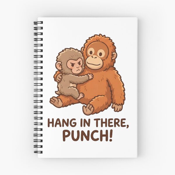 Item preview, Hang in There Punch Cute Orangutan and Monkey designed and sold by avashideout.