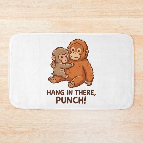 Item preview, Hang in There Punch Cute Orangutan and Monkey designed and sold by avashideout.