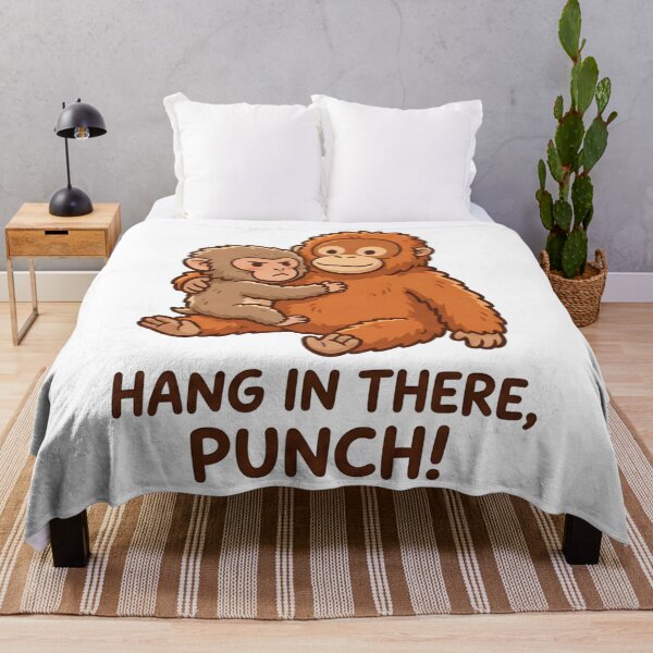 Item preview, Hang in There Punch Cute Orangutan and Monkey designed and sold by avashideout.