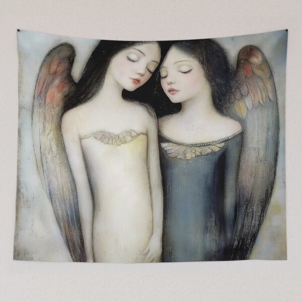 Item preview, Angel Sisters. Emotive, grief. designed and sold by Shoot-The-Moon.
