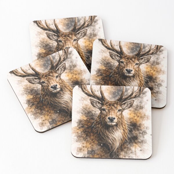 Item preview, Abstract Deer Art Majestic Animal Portrait designed and sold by giachem99.
