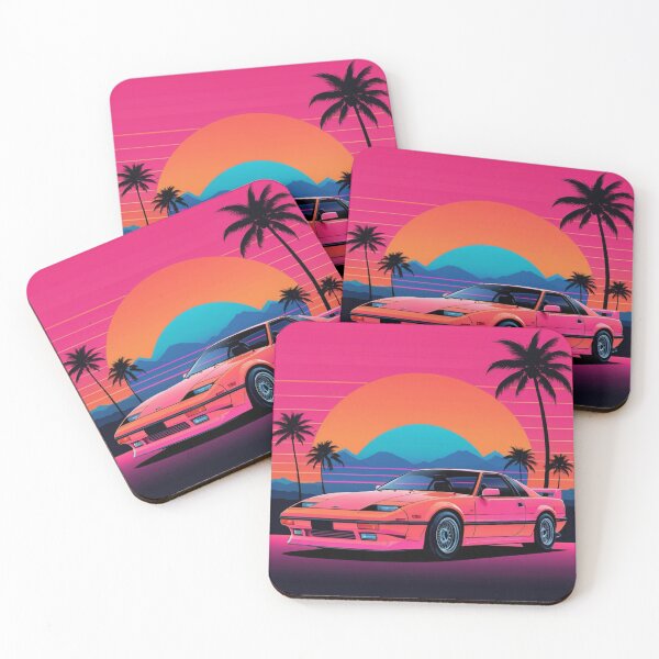 Item preview, Retro 90s Japanese Sports Car Synthwave Sunset designed and sold by Danyel94.