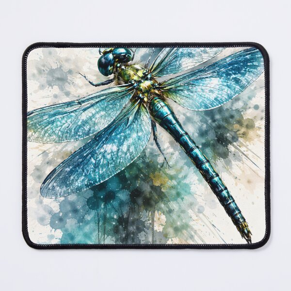 Item preview, Abstract Dragonfly Art Blue Turquoise designed and sold by giachem99.