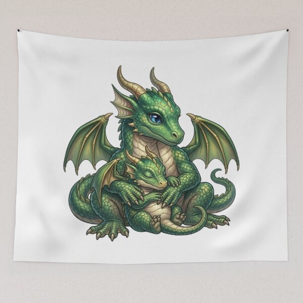 Item preview, Legendary Tenderness: Mother Dragon and her Baby. designed and sold by CHRIST5000.