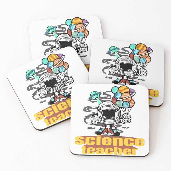 Item preview, Science Teacher Astronaut Holding Planet Balloons Space Art designed and sold by PixelWaveBD.