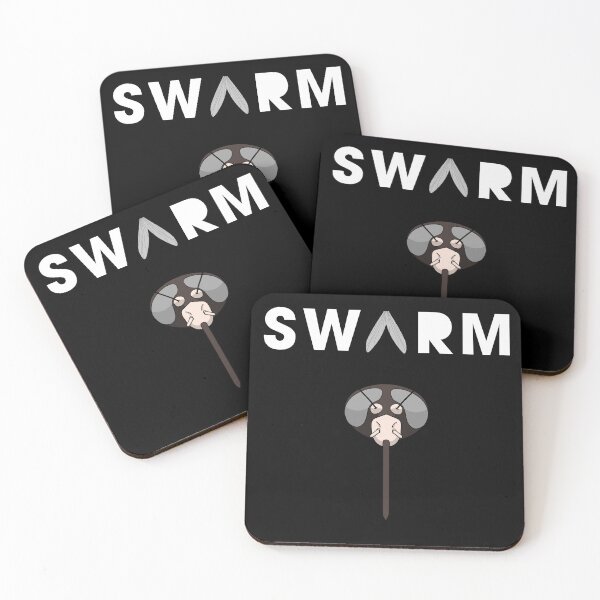 Item preview, Mos'Kitoh head with SWARM logo in white designed and sold by SWARM-mosquito.